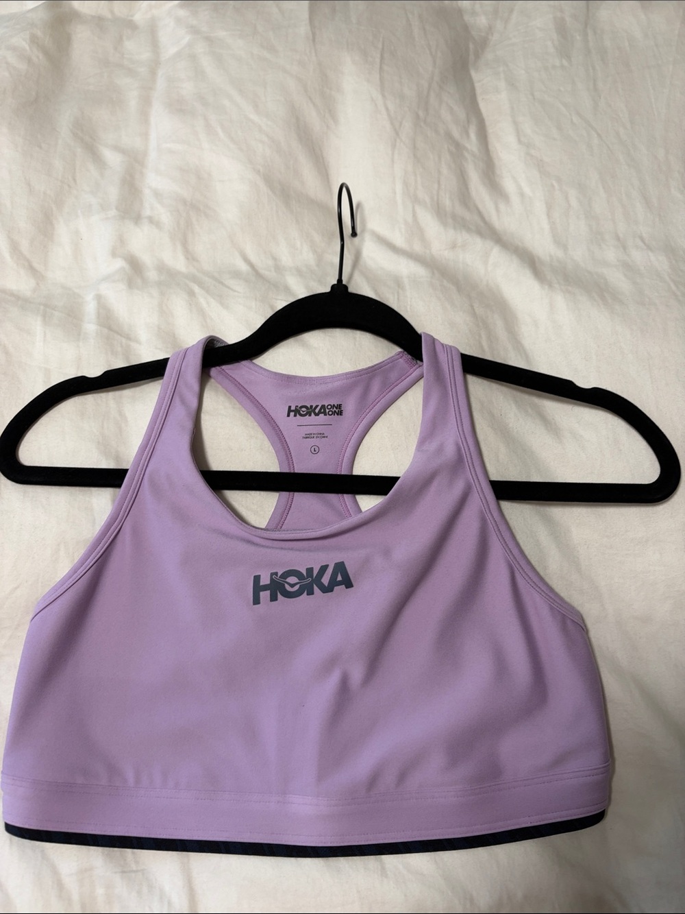 Hoka Lavender Racerback Athletic Sports Bra